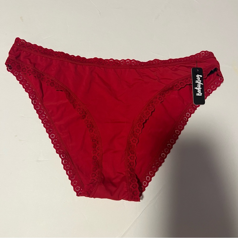 Bootay Bag Red Heart Lace Cheeky Panty